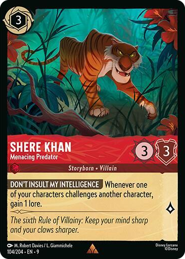 0104 Shere Khan - Menacing Predator Rare Fabled