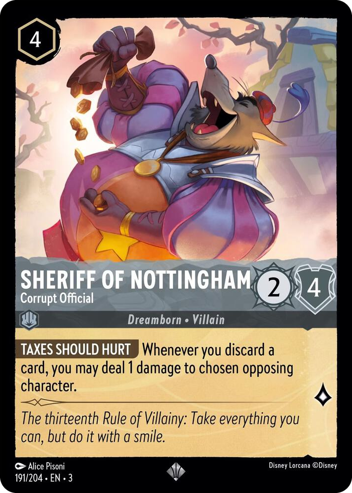 0191 Sheriff of Nottingham - Corrupt Official Super Rare Into the Inklands
