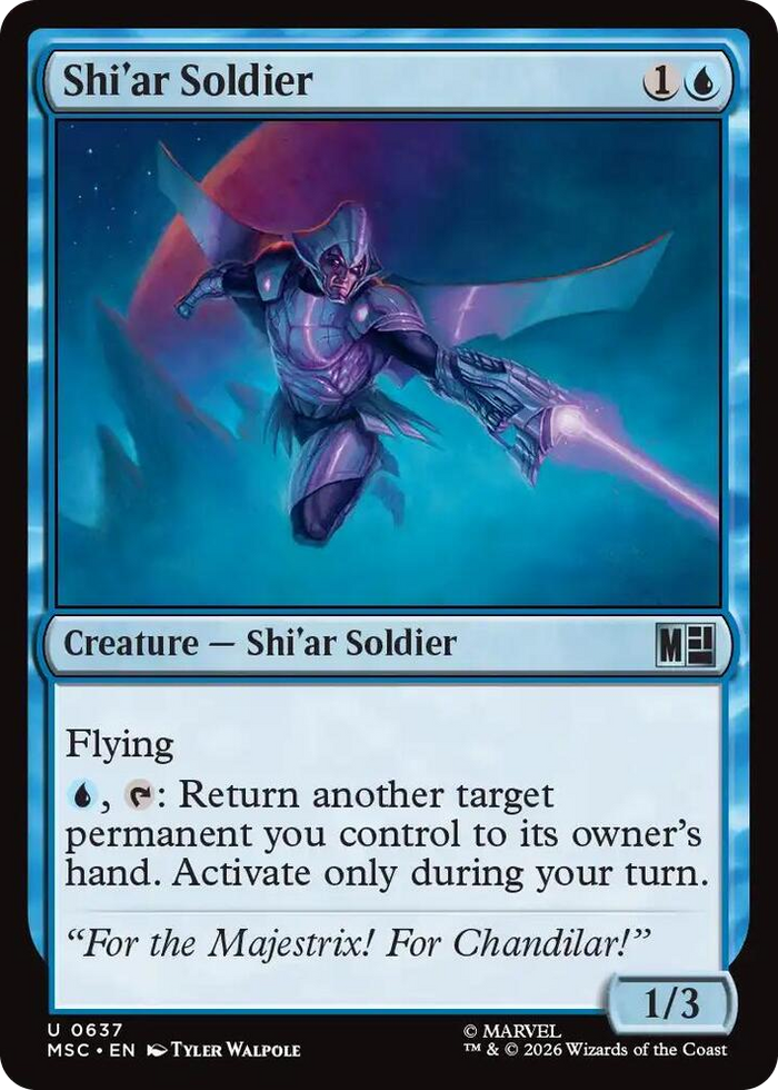 Shi'ar Soldier #637 U - Commander: Marvel Super Heroes Pokemon card