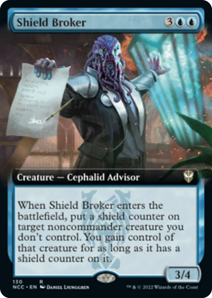 0130 Shield Broker (Extended Art) R Commander: Streets of New Capenna