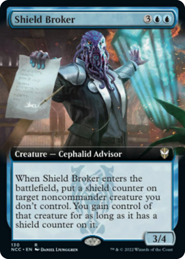 0130 Shield Broker (Extended Art) R Commander: Streets of New Capenna