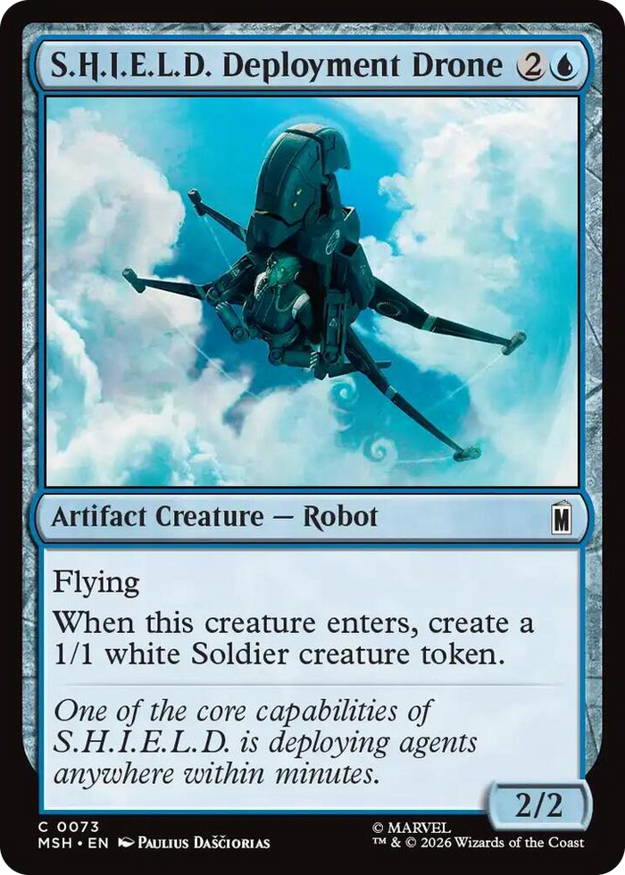 S.H.I.E.L.D. Deployment Drone #73 C - Marvel Super Heroes Pokemon card