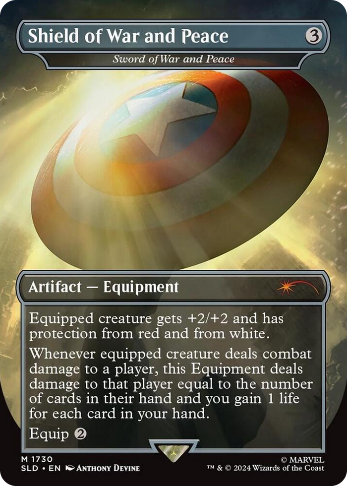 Shield of War and Peace - Sword of War and Peace (Rainbow Foil) #1730 M - Secret Lair Drop Series Pokemon card