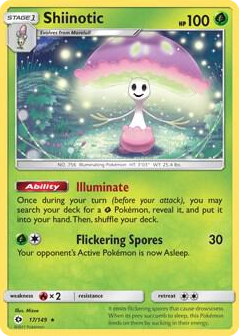 0017 Shiinotic - 17/149 (SM Base Set) Rare Deck Exclusives