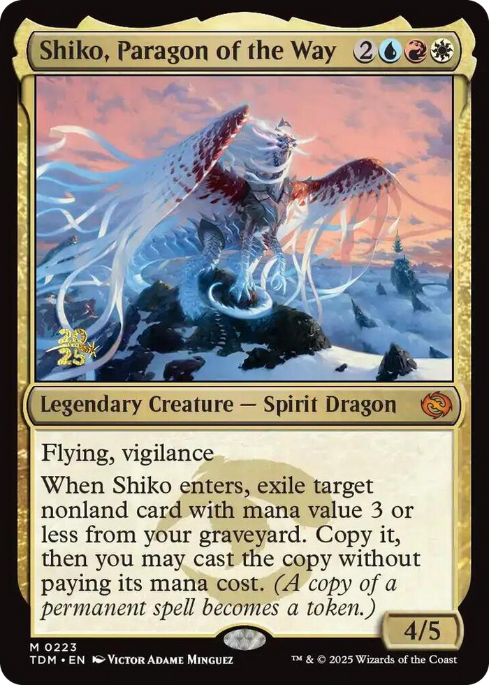Shiko, Paragon of the Way #223 M - Prerelease Cards Pokemon card