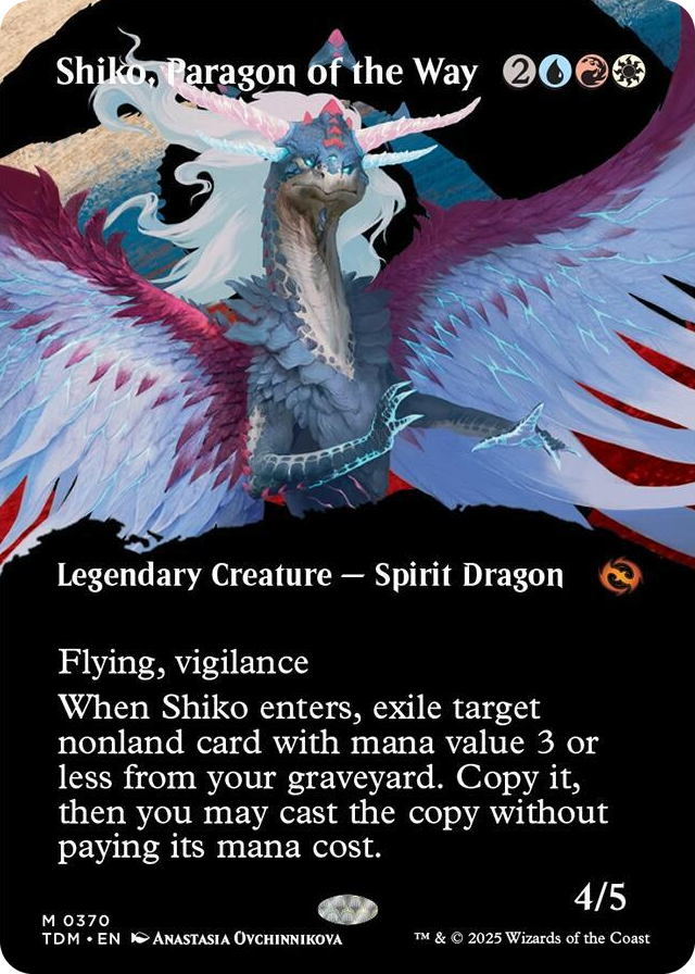 Shiko, Paragon of the Way (Borderless) #370 M - Dragonstorm Pokemon card