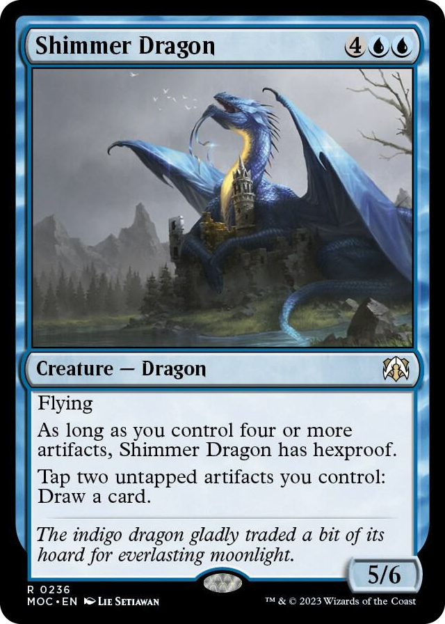 Shimmer Dragon #236 R - Commander: March of the Machine Pokemon card