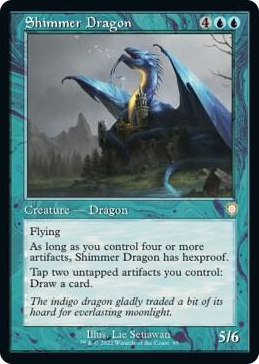 0095 Shimmer Dragon (Retro Frame) R Commander: The Brothers' War
