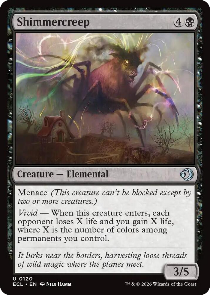 Shimmercreep #120 U - Lorwyn Eclipsed Pokemon card