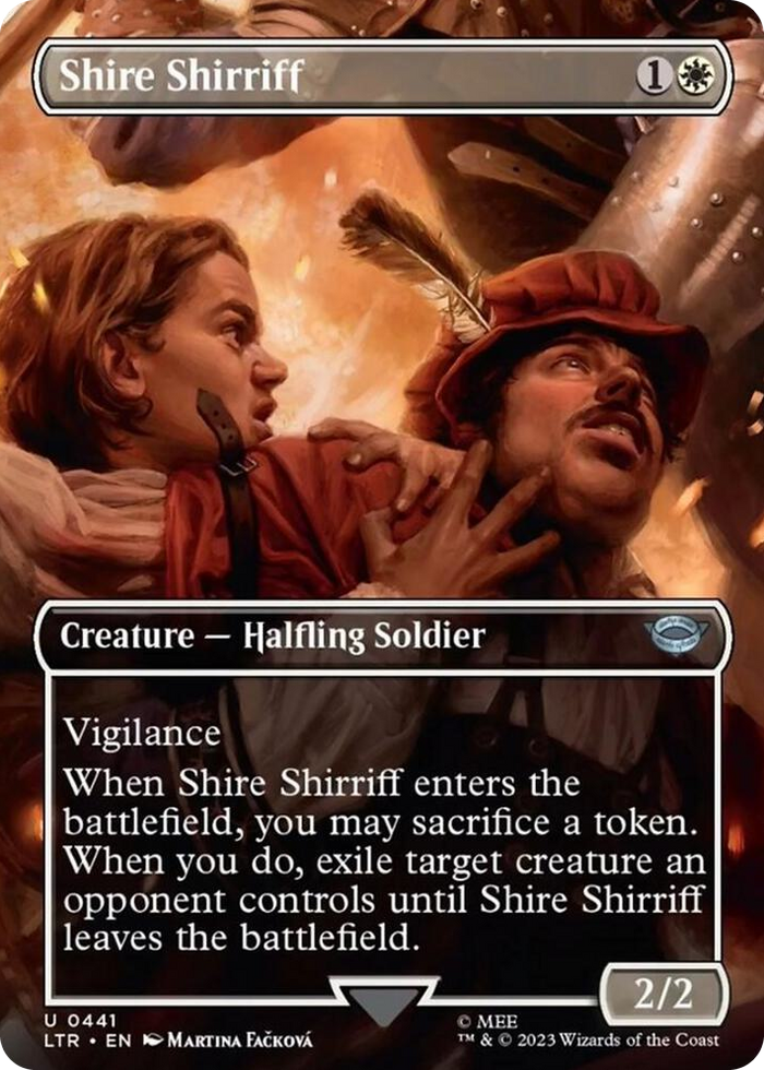 Shire Shirriff (Borderless) #441 U - Universes Beyond: The Lord of the Rings: Tales of Middle-earth Pokemon card