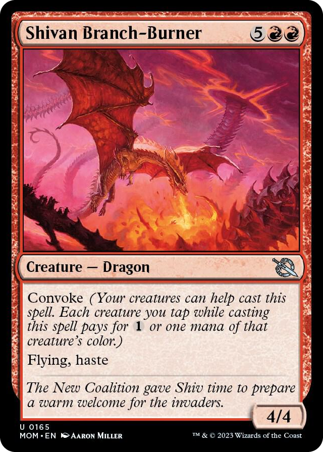 Shivan Branch-Burner #165 U - March of the Machine Pokemon card