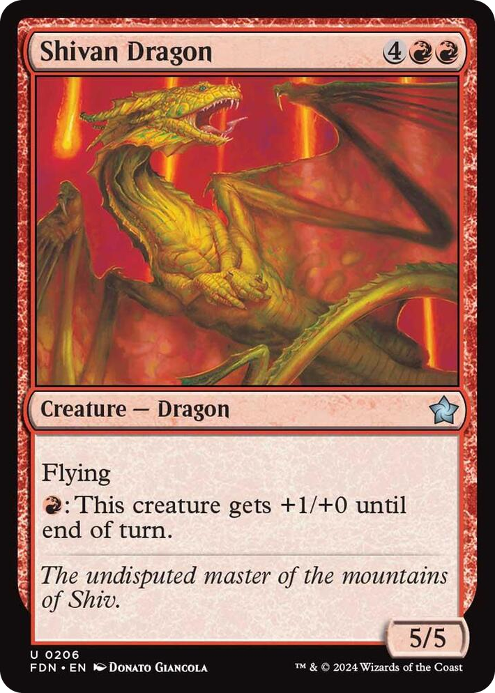 0206 Shivan Dragon (0206) U Foundations