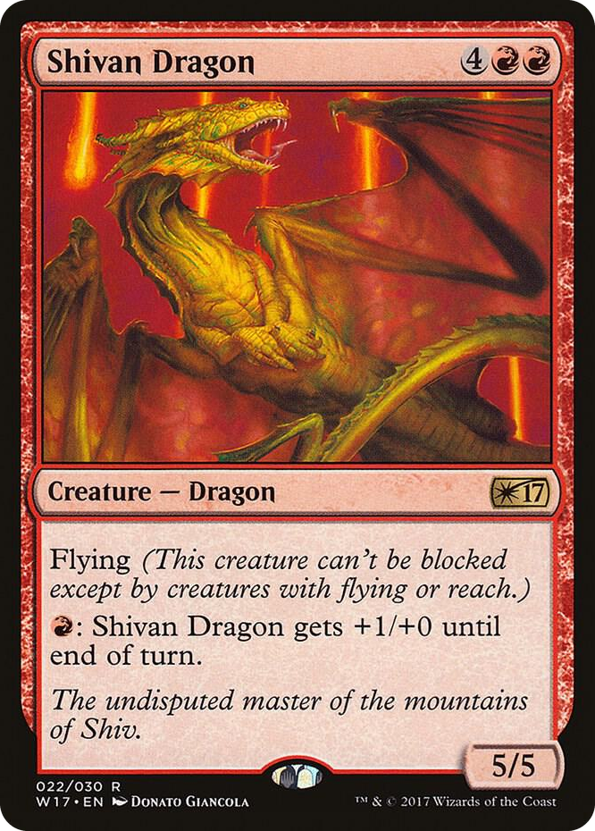 Shivan Dragon #22 R - Welcome Deck 2017 Pokemon card