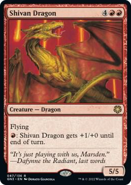 0087 Shivan Dragon R Magic Game Night: Free-For-All