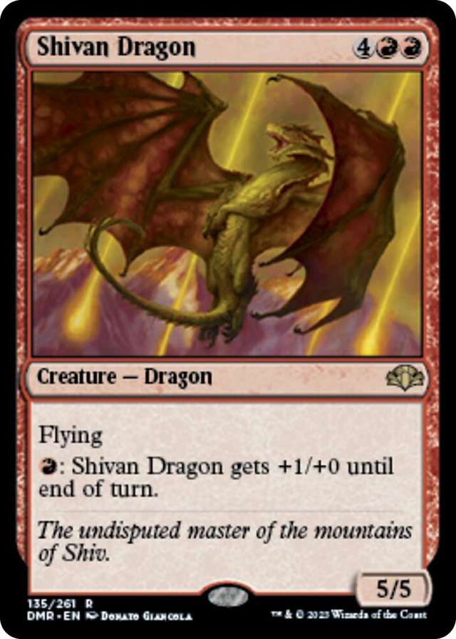 0135 Shivan Dragon R Dominaria Remastered