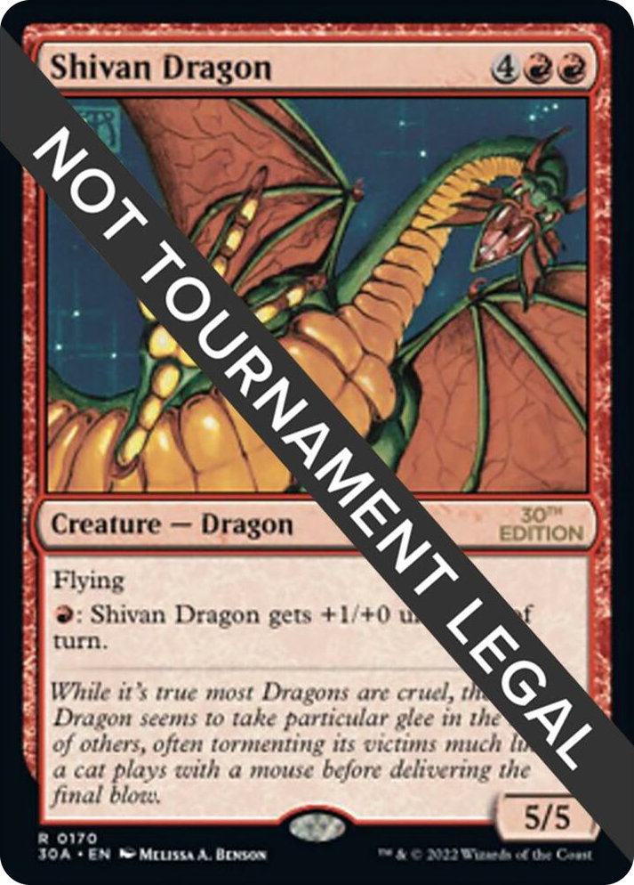0170 Shivan Dragon R 30th Anniversary Edition
