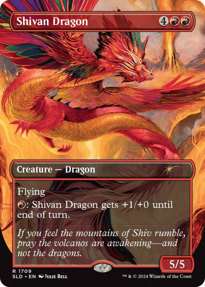 Shivan Dragon #1709 R - Secret Lair Drop Series Pokemon card