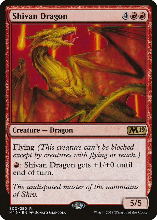 0300 Shivan Dragon R Core Set 2019