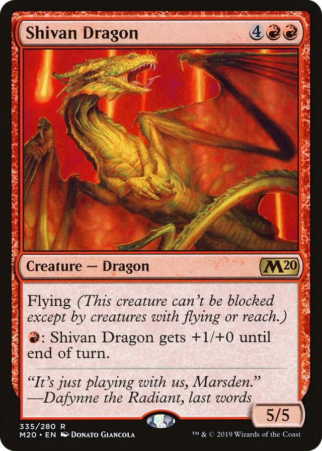 0335 Shivan Dragon R Core Set 2020