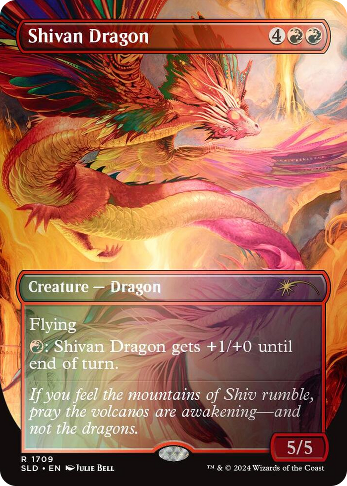Shivan Dragon (Rainbow Foil) #1709 R - Secret Lair Drop Series Pokemon card