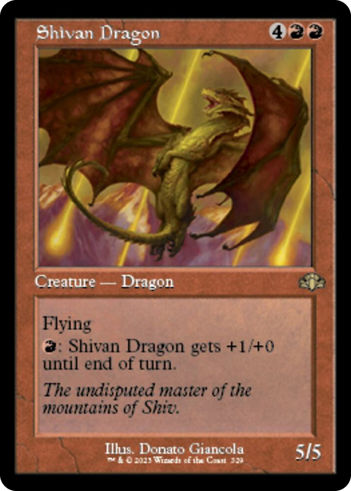0329 Shivan Dragon (Retro Frame) R Dominaria Remastered
