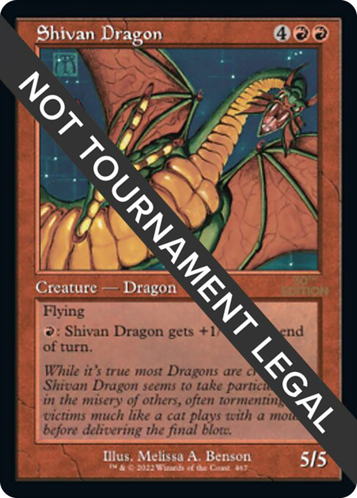 0467 Shivan Dragon (Retro Frame) R 30th Anniversary Edition