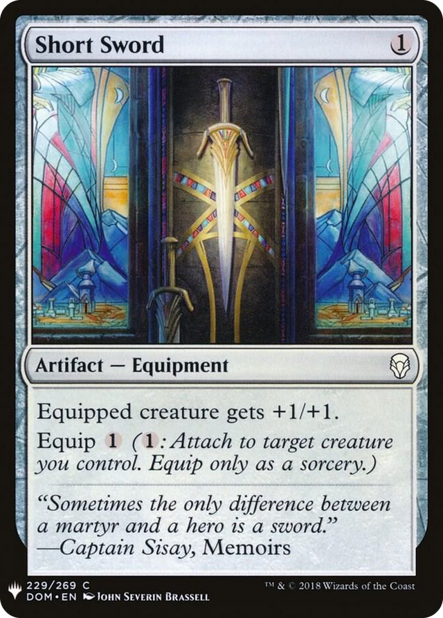 0229 Short Sword C The List Reprints