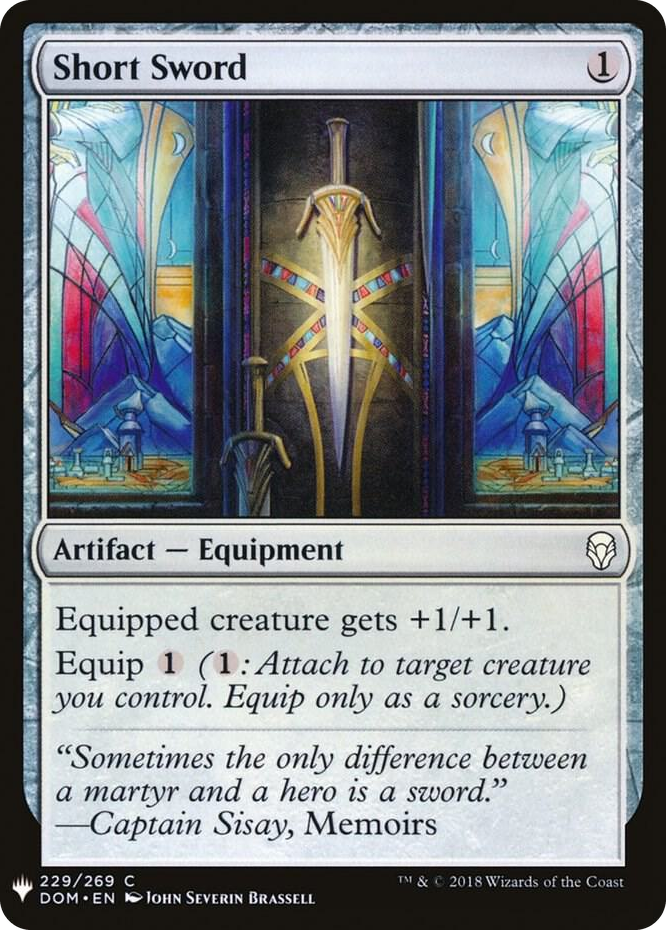 Short Sword #229 C - The List Reprints Pokemon card