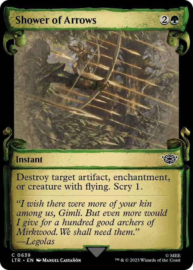 Shower of Arrows (Showcase Scrolls) #639 C - Universes Beyond: The Lord of the Rings: Tales of Middle-earth Pokemon card
