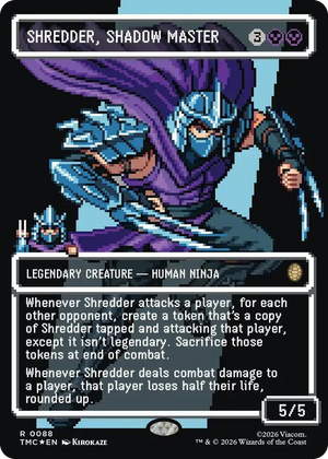 0088 Shredder, Shadow Master (Borderless) (Surge Foil) R Commander: Teenage Mutant Ninja Turtles