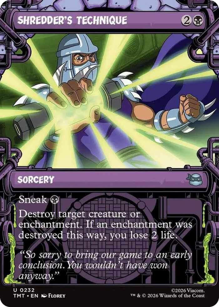 Shredder's Technique (Showcase) #232 U - Teenage Mutant Ninja Turtles Pokemon card