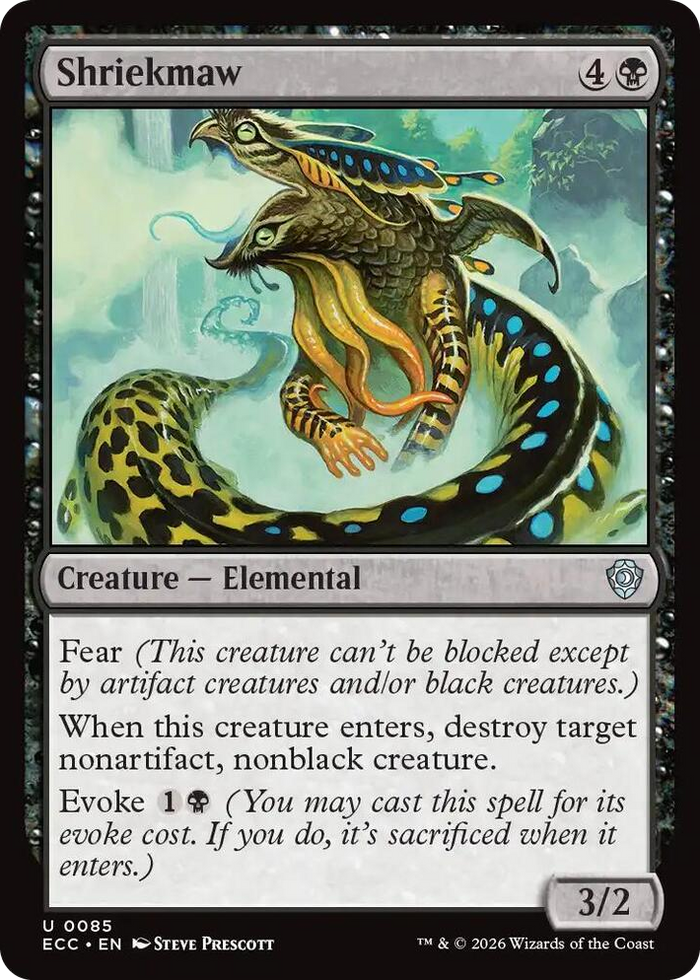 Shriekmaw #85 U - Commander: Lorwyn Eclipsed Pokemon card