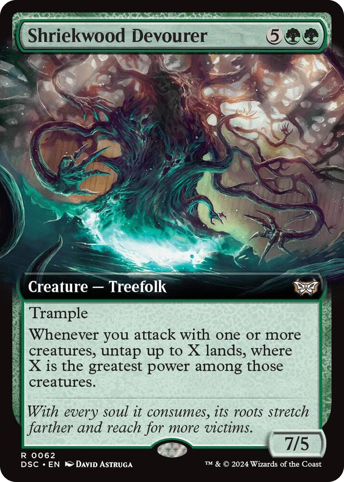 0062 Shriekwood Devourer (Extended Art) R Commander: Duskmourn: House of Horror