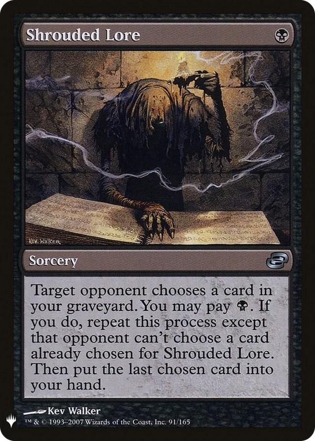 0091 Shrouded Lore U The List Reprints