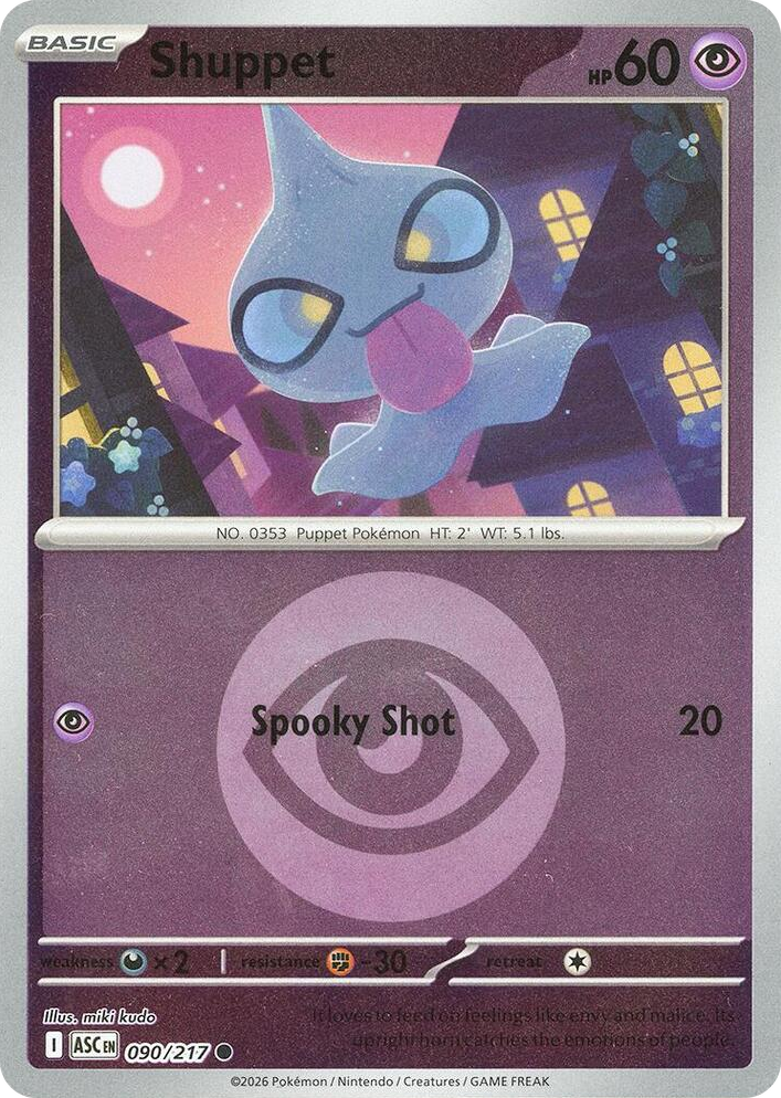 0090 Shuppet (Energy Symbol Pattern) Common Ascended Heroes