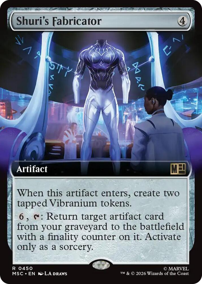 Shuri's Fabricator (Extended Art) #450 R - Commander: Marvel Super Heroes Pokemon card