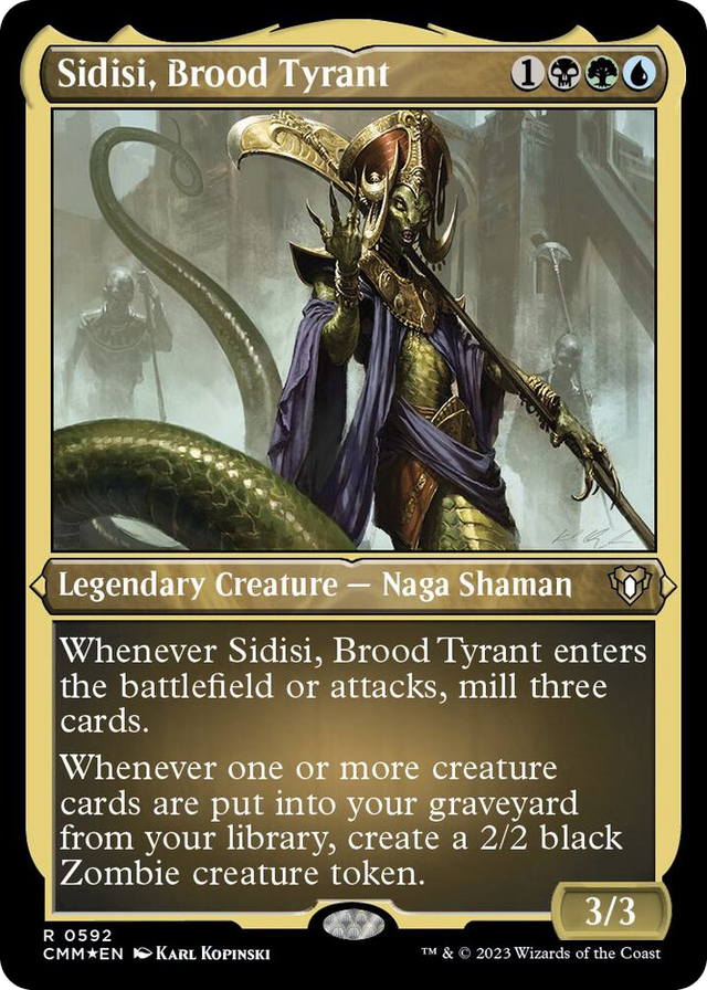0592 Sidisi, Brood Tyrant (Foil Etched) R Commander Masters