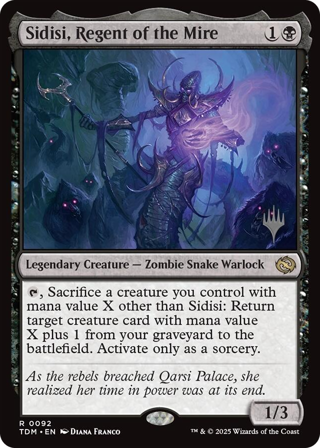 Sidisi, Regent of the Mire #92 R - Promo Pack: Tarkir: Dragonstorm Pokemon card