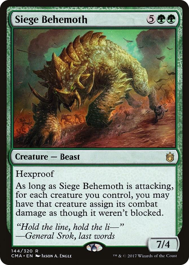 Siege Behemoth #144 R - Commander Anthology Pokemon card