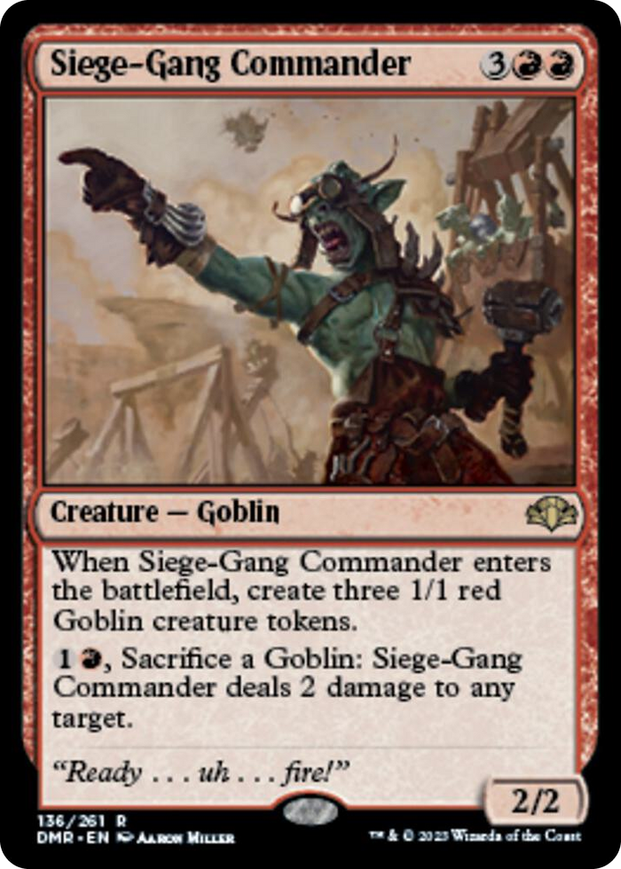 Siege-Gang Commander #136 R - Dominaria Remastered Pokemon card