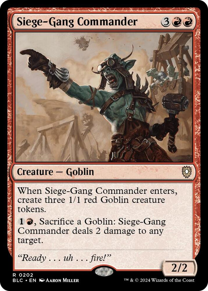0202 Siege-Gang Commander R Commander: Bloomburrow