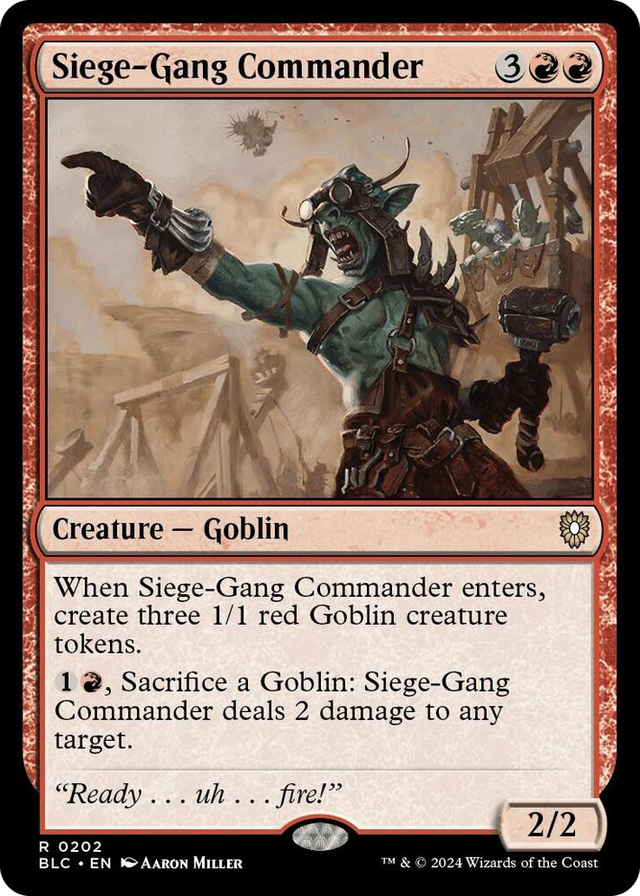 0202 Siege-Gang Commander R Commander: Bloomburrow