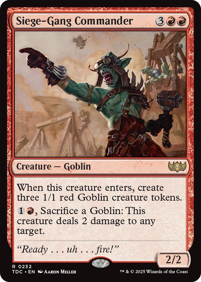 0232 Siege-Gang Commander R Commander: Tarkir: Dragonstorm