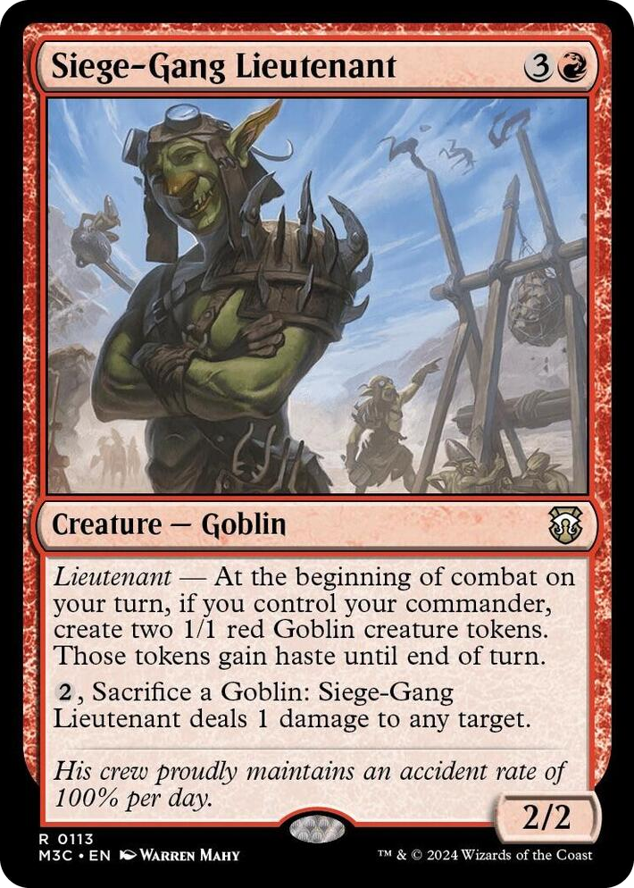 0113 Siege-Gang Lieutenant R Commander: Modern Horizons 3