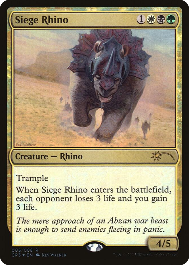 Siege Rhino #5 R - Unique and Miscellaneous Promos Pokemon card