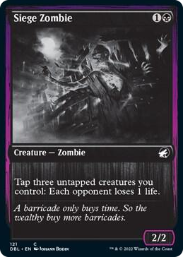 Siege Zombie #121 C - Innistrad: Double Feature Pokemon card