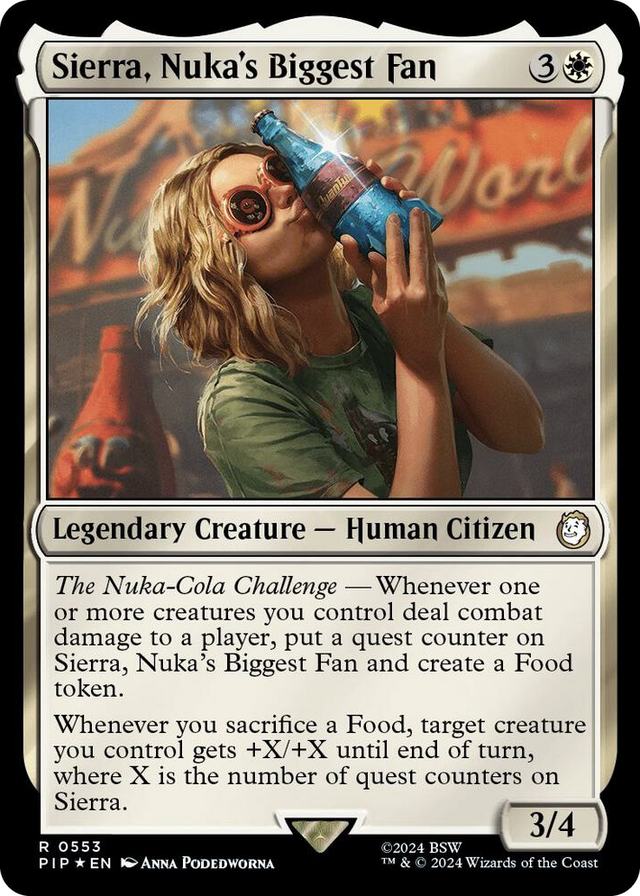 0553 Sierra, Nuka's Biggest Fan (Surge Foil) R Universes Beyond: Fallout