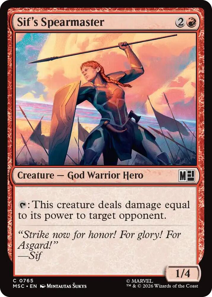 Sif's Spearmaster #765 C - Commander: Marvel Super Heroes Pokemon card