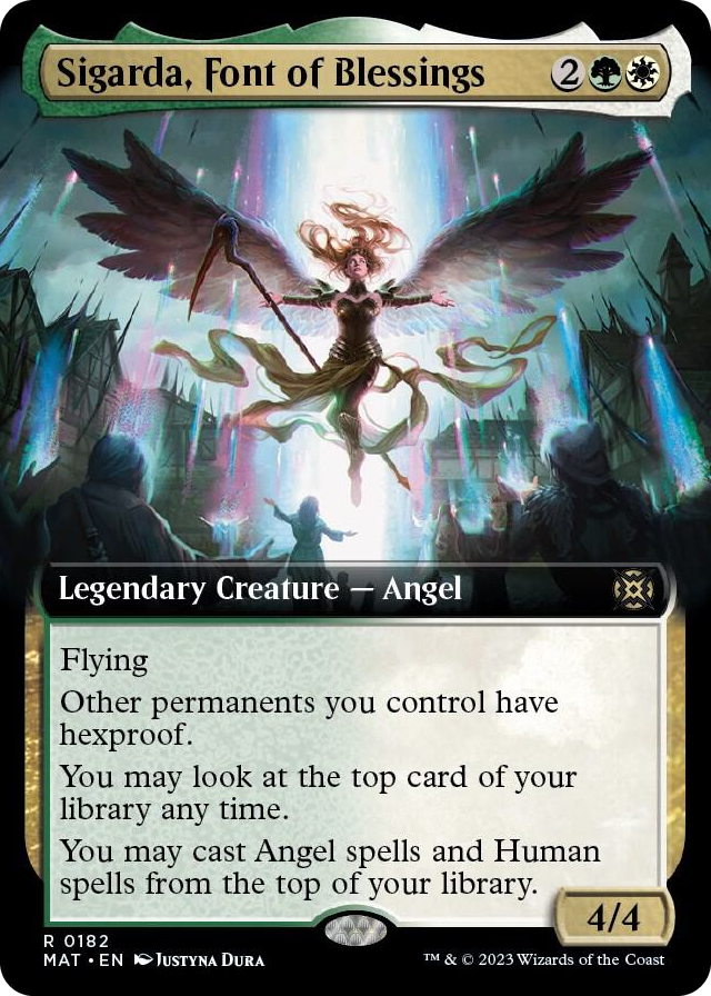 Sigarda, Font of Blessings (Extended Art) #182 R - March of the Machine: The Aftermath Pokemon card