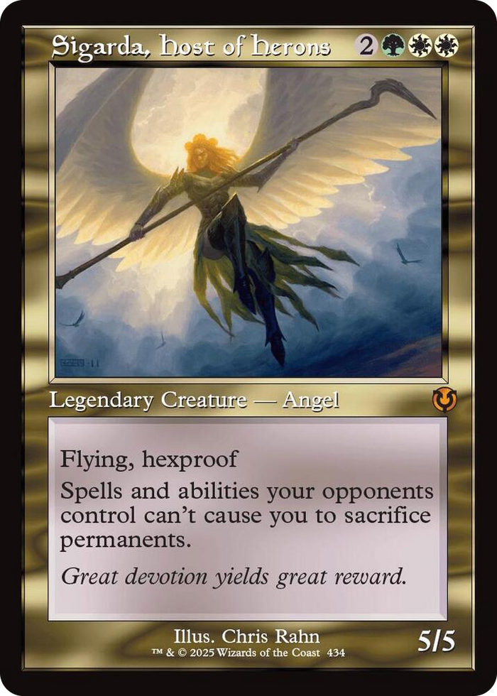 Sigarda, Host of Herons (Retro Frame) #434 M - Innistrad Remastered Pokemon card